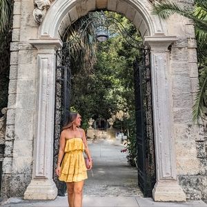 Lulu's Yellow Ruffle Dress - Medium